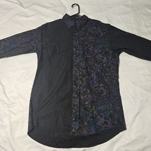 Wrangler Cowboy Cut X-Long Tails Vintage Long Sleeve Button Up Shirt